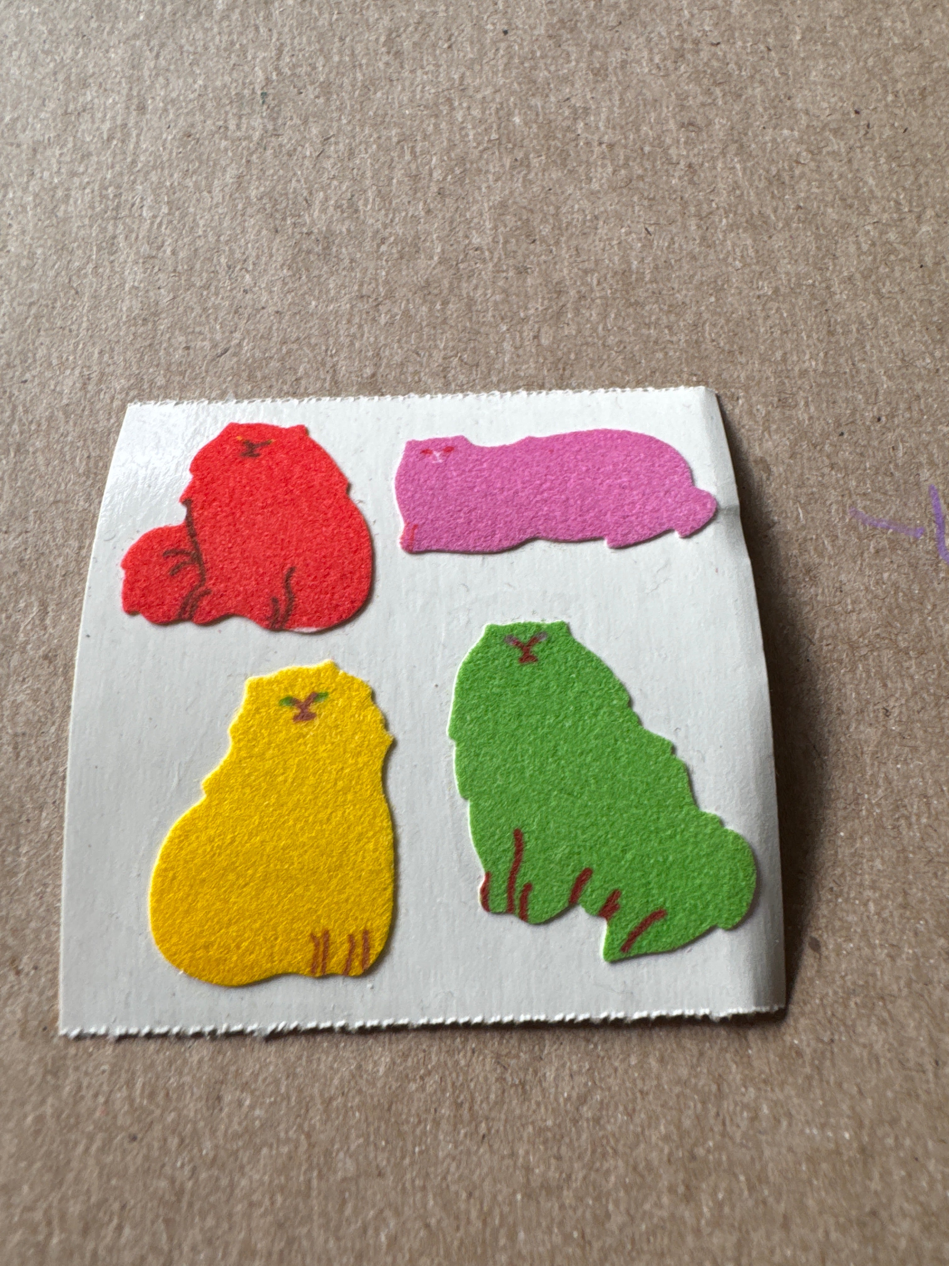Fuzzy Colorful Cats (Great 7 Vintage)