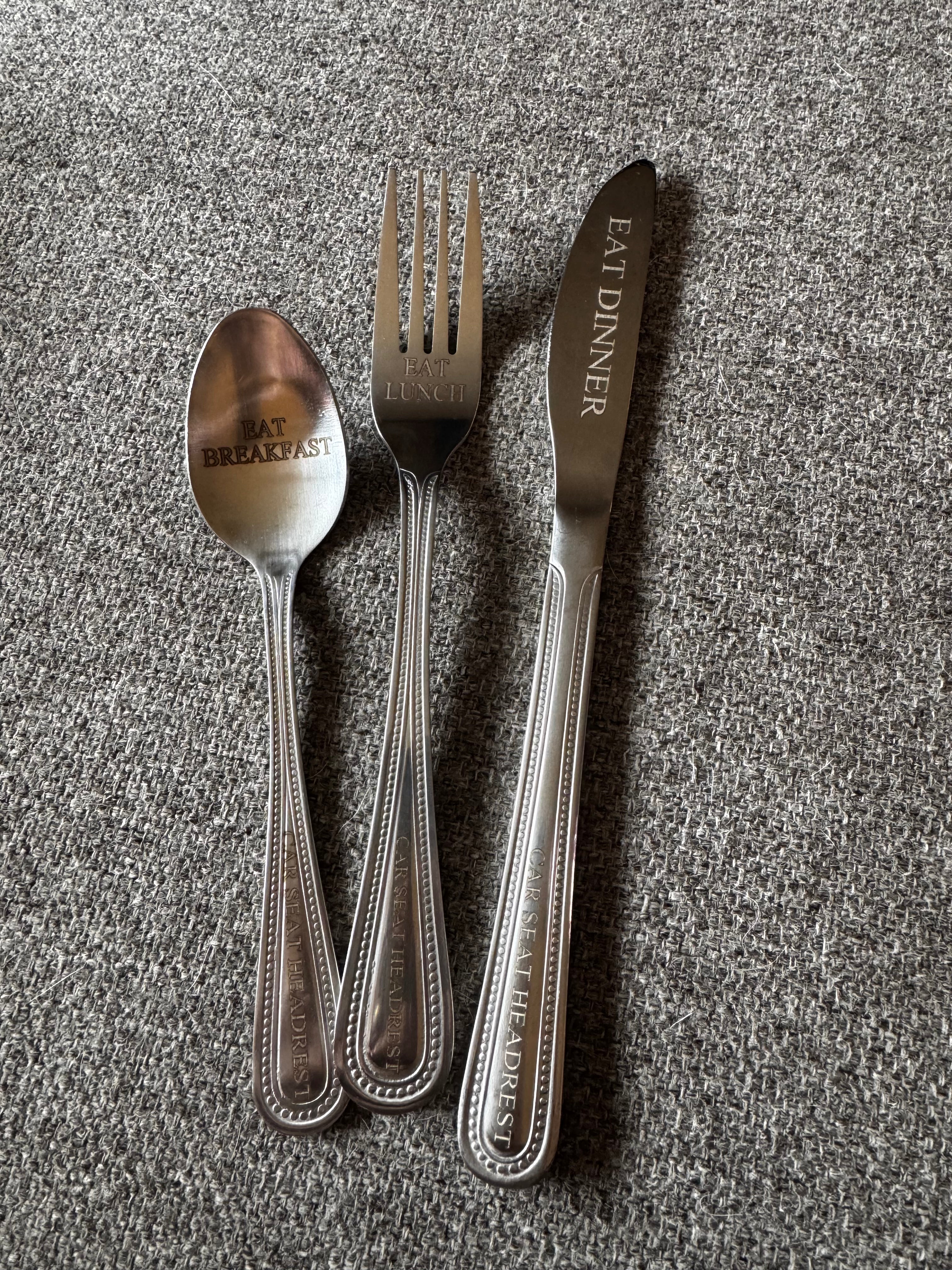 Car Seat Headrest Cutlery