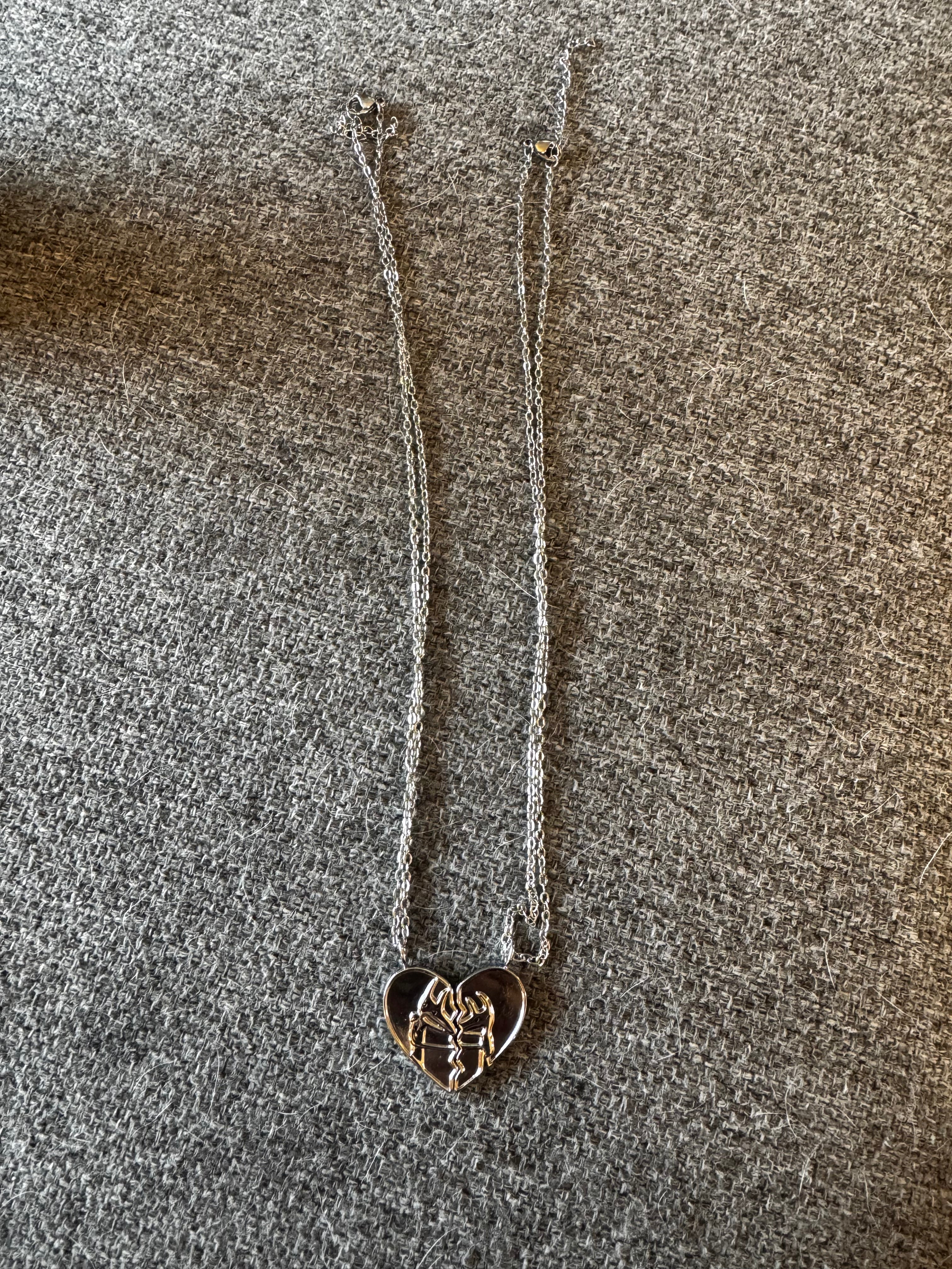 Twin Fantasy Friendship Necklace SILVER