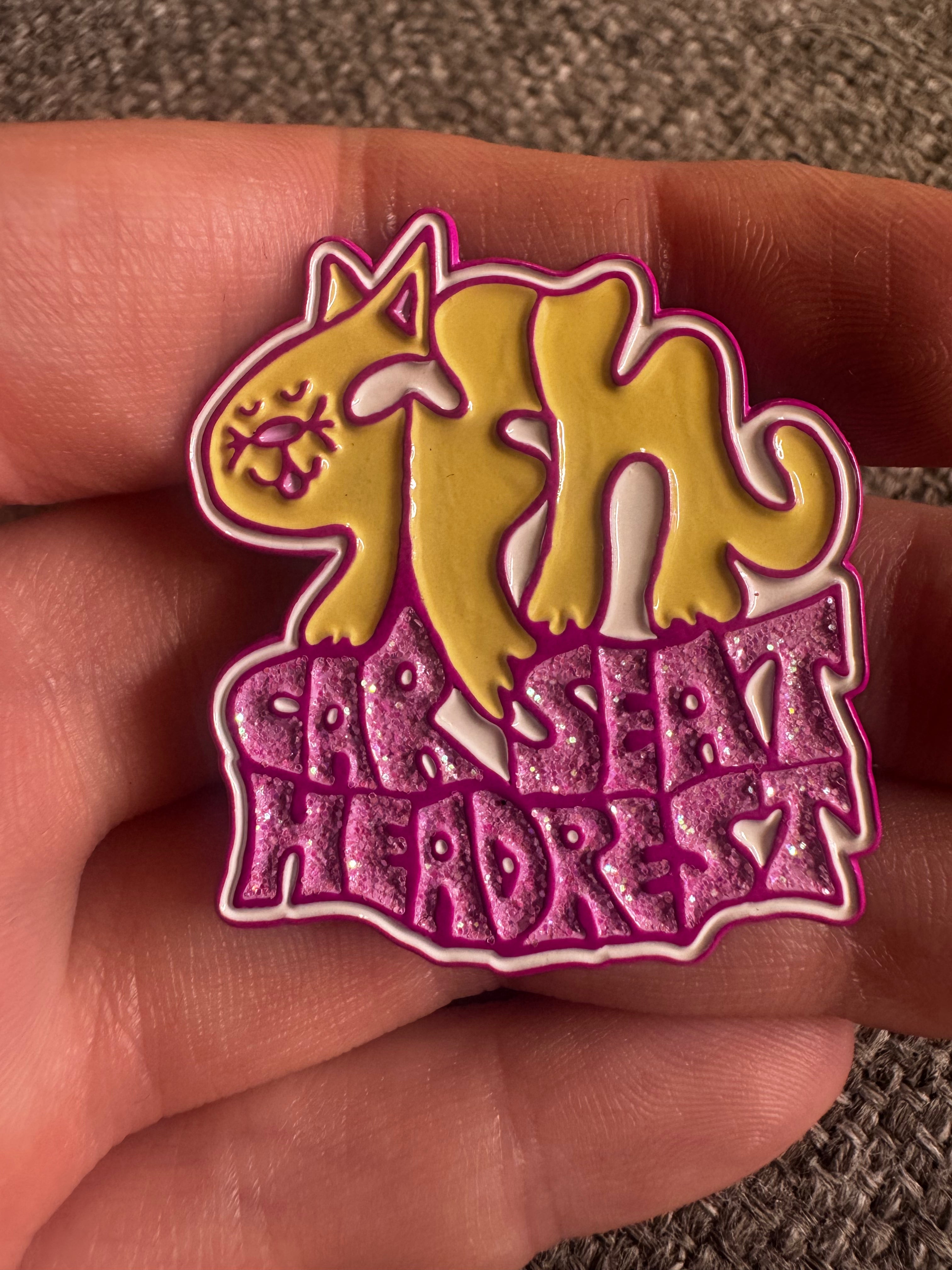 Glitter Cat Enamel Pin