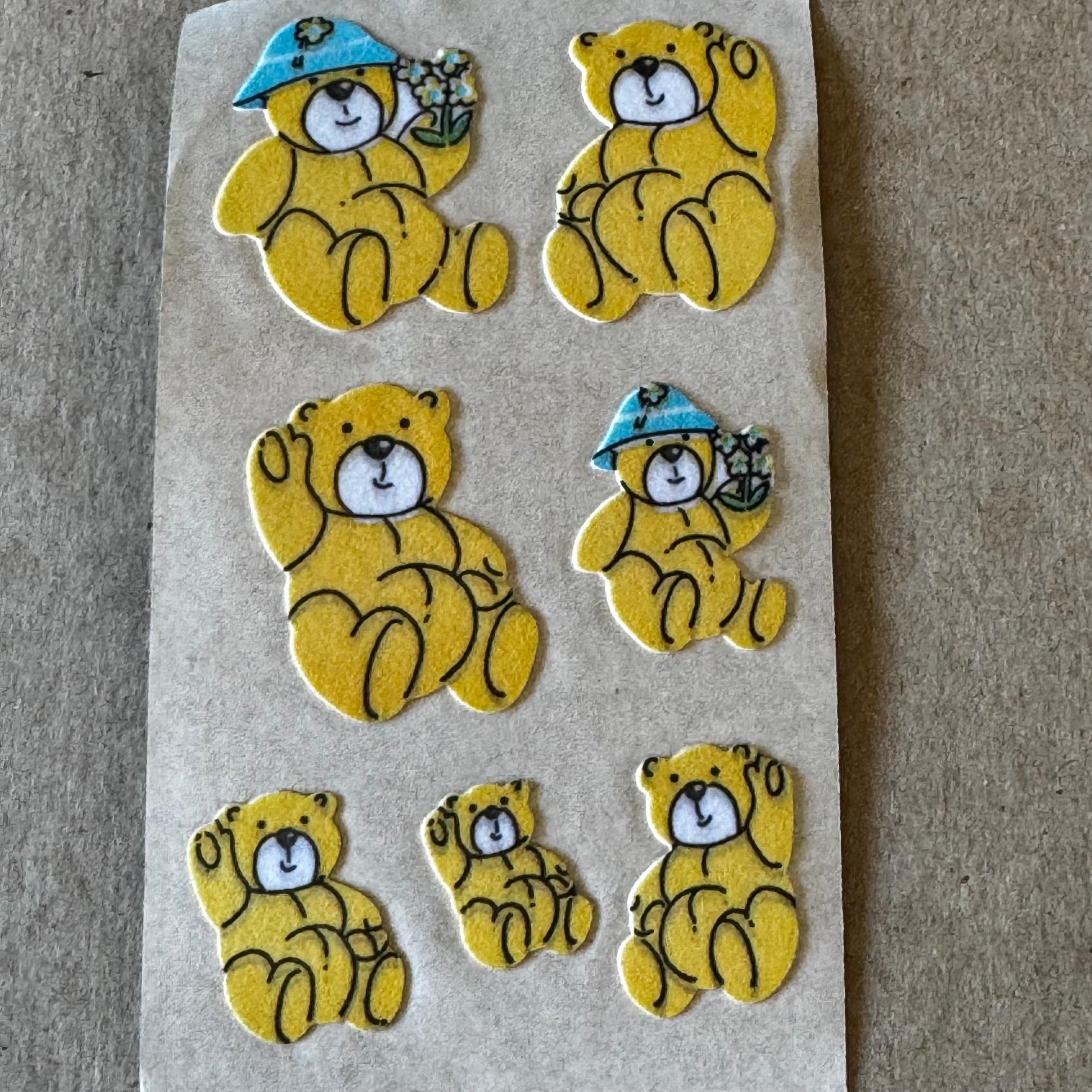 Fuzzy Maxi Sheet Stickers: Bears