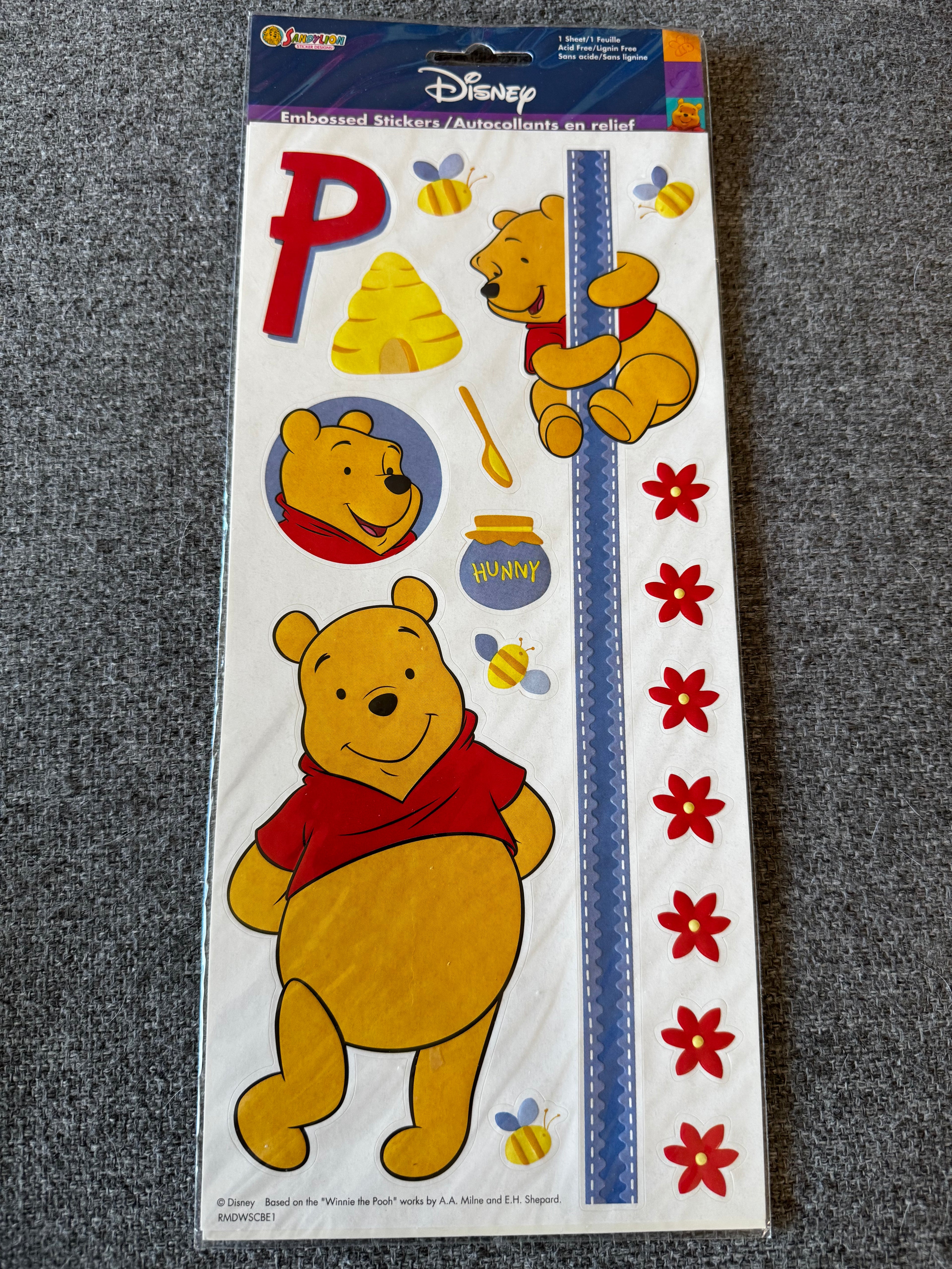 DISNEY- Winnie The Pooh Stickers (Sandylion)