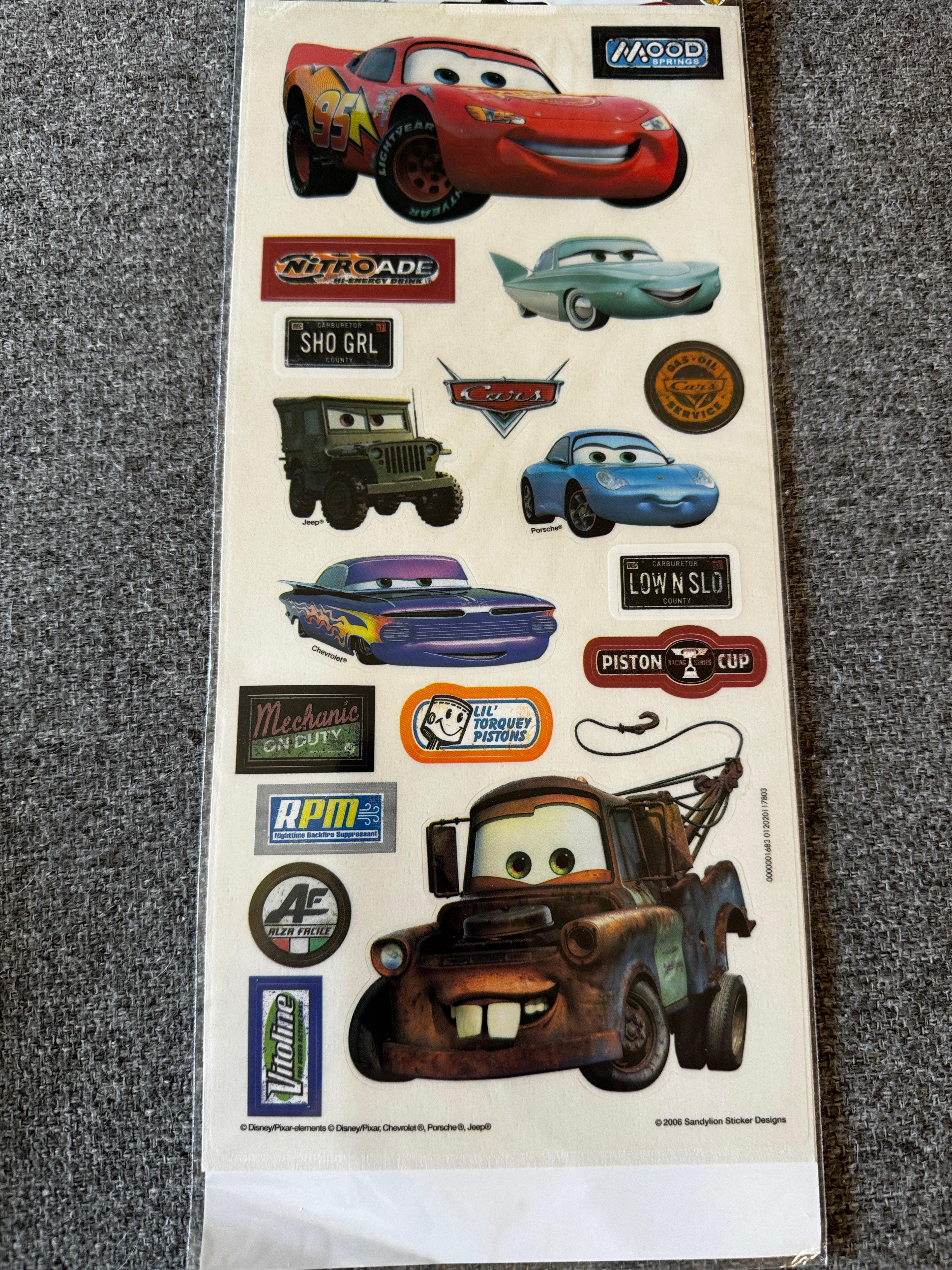 DISNEY- Cars Stickers (Sandylion)
