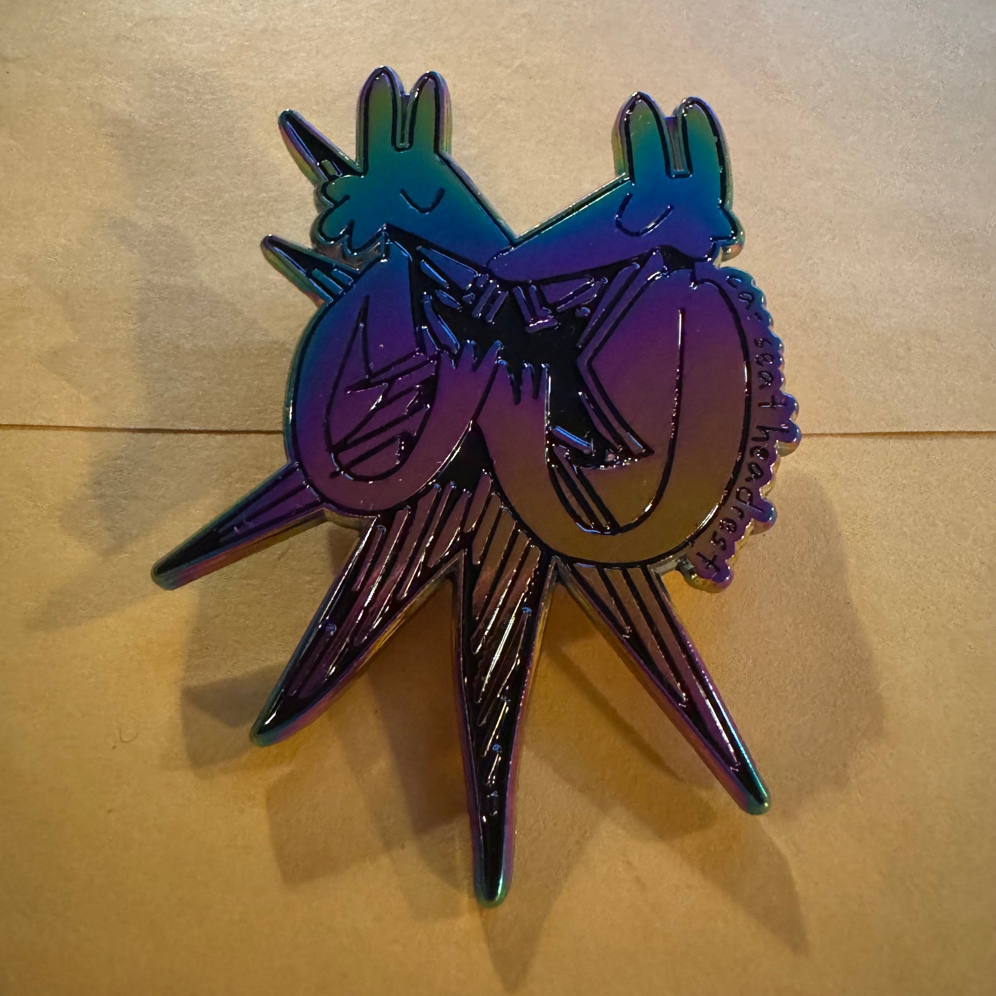 Pain Star Rainbow Plated Enamel Pin Car Seat Headrest