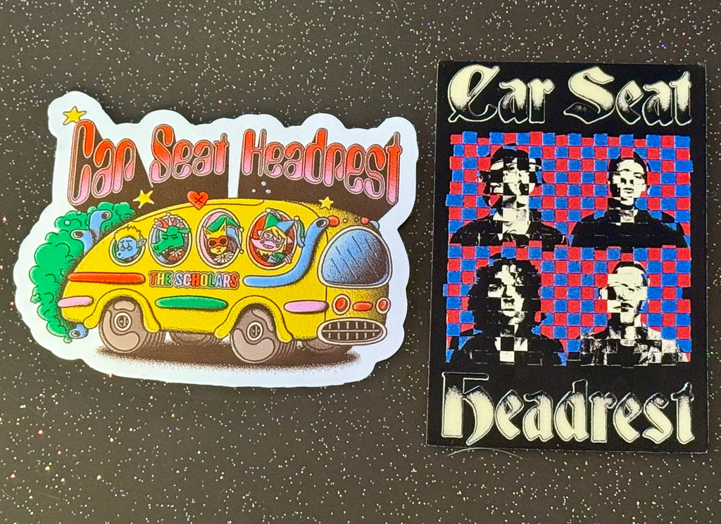 2 embossed stickers +/- misc stickers