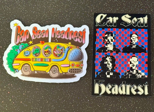 2 embossed stickers +/- misc stickers