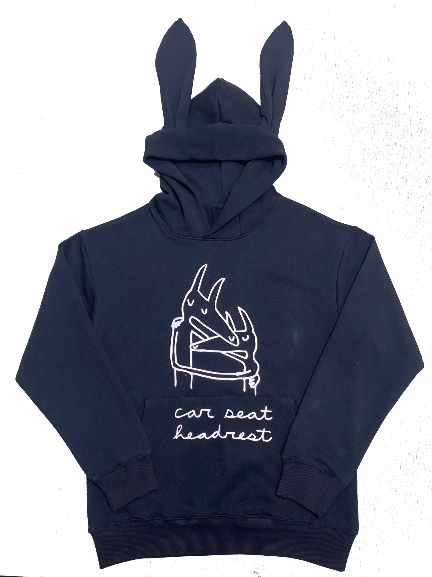 S ONLY! Twin Fantasy Dog Ear Hoodie- Black