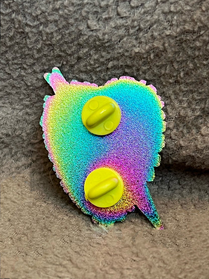 Anodized Rainbow Plated Enamel Pin- Green