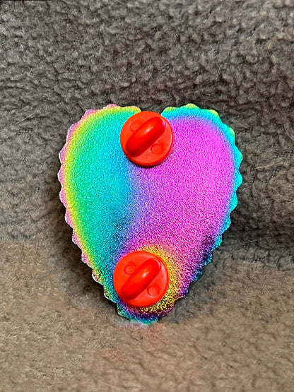 Anodized Rainbow Plated Enamel Pin